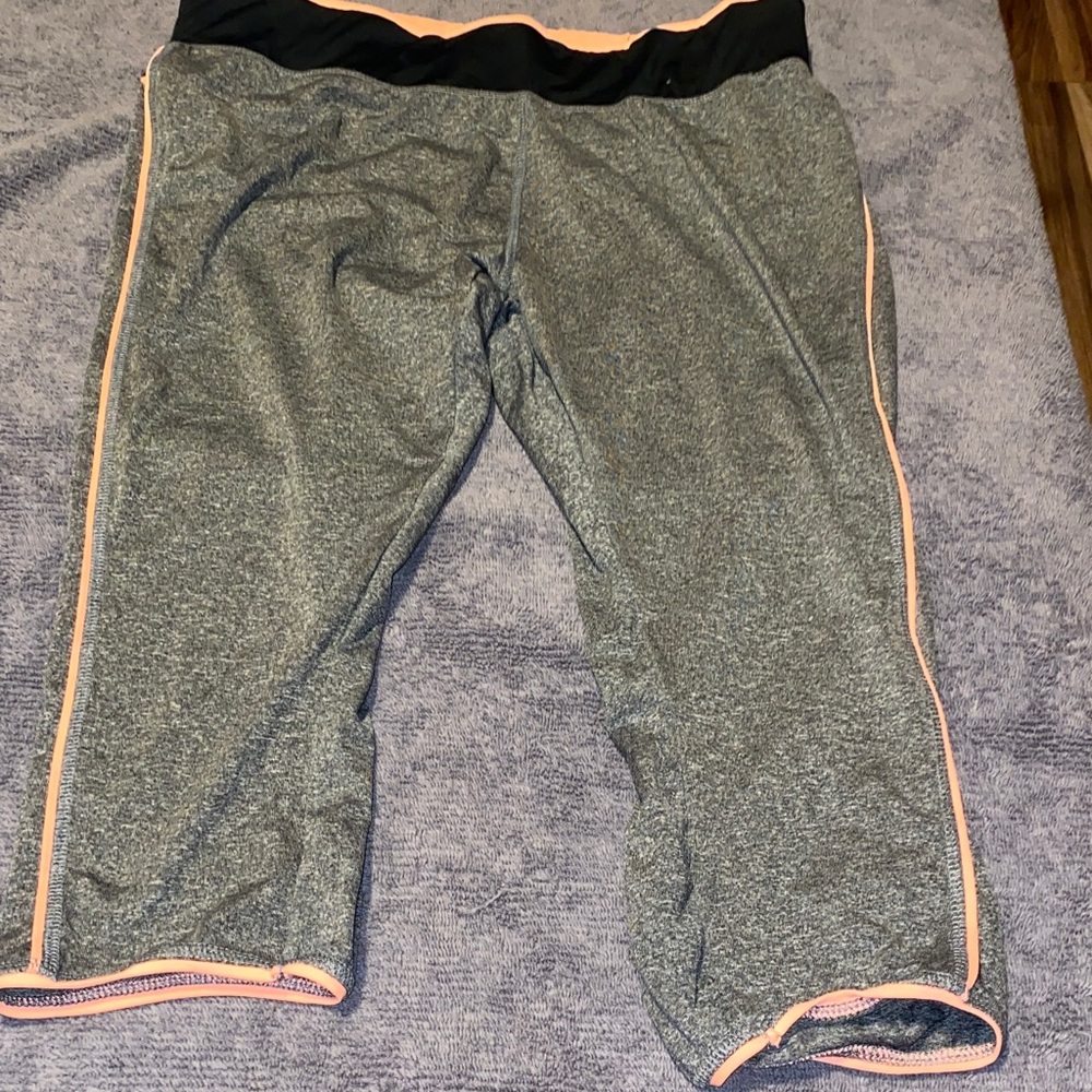 Atmosphere Gray Joggers with Pink Trim